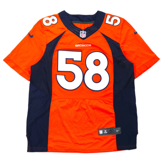 日本然リトテ-古着オンライン-NIKE NFL ゲームシャツ 40 オレンジ ポリエステル BRONCOS ナンバリング MILLER-Nike NFL Game Shirt 40 Orange Polyester BRONCOS numbering Miller