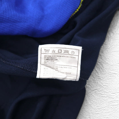 NIKE 90s TEAM TAG Short Sleeve Basketball Jersey Track Jacket 2XL Blue Swoosh