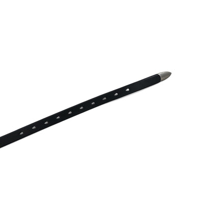 Genuine Leather Narrow Belt 牛革 ナロー ベルト L ブラック 未使用品