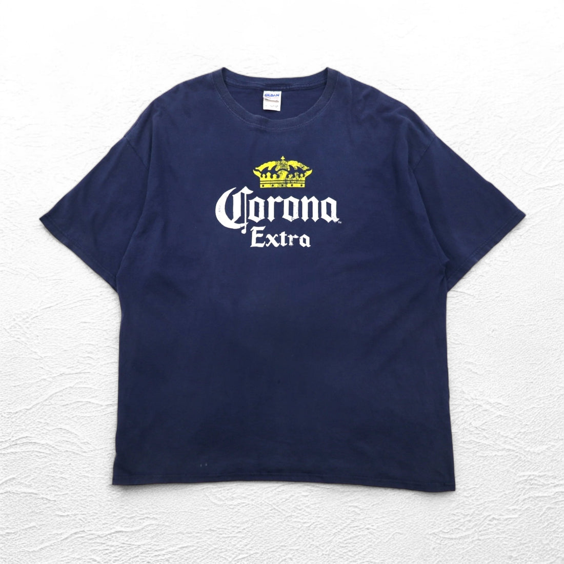 Corona Extra Beer コロナビール プリント Tシャツ 2XL ネイビー GILDAN ボディ