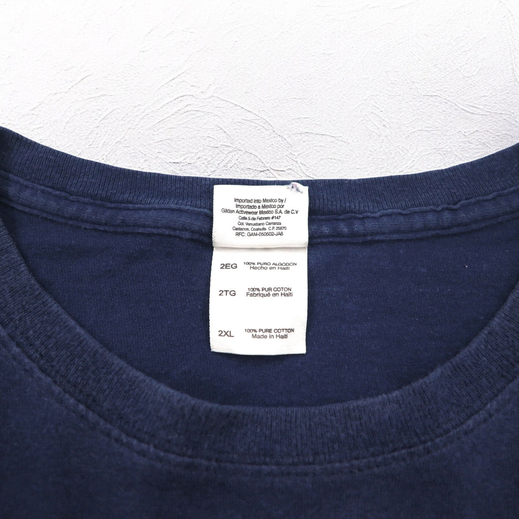 Corona Extra Beer コロナビール プリント Tシャツ 2XL ネイビー GILDAN ボディ