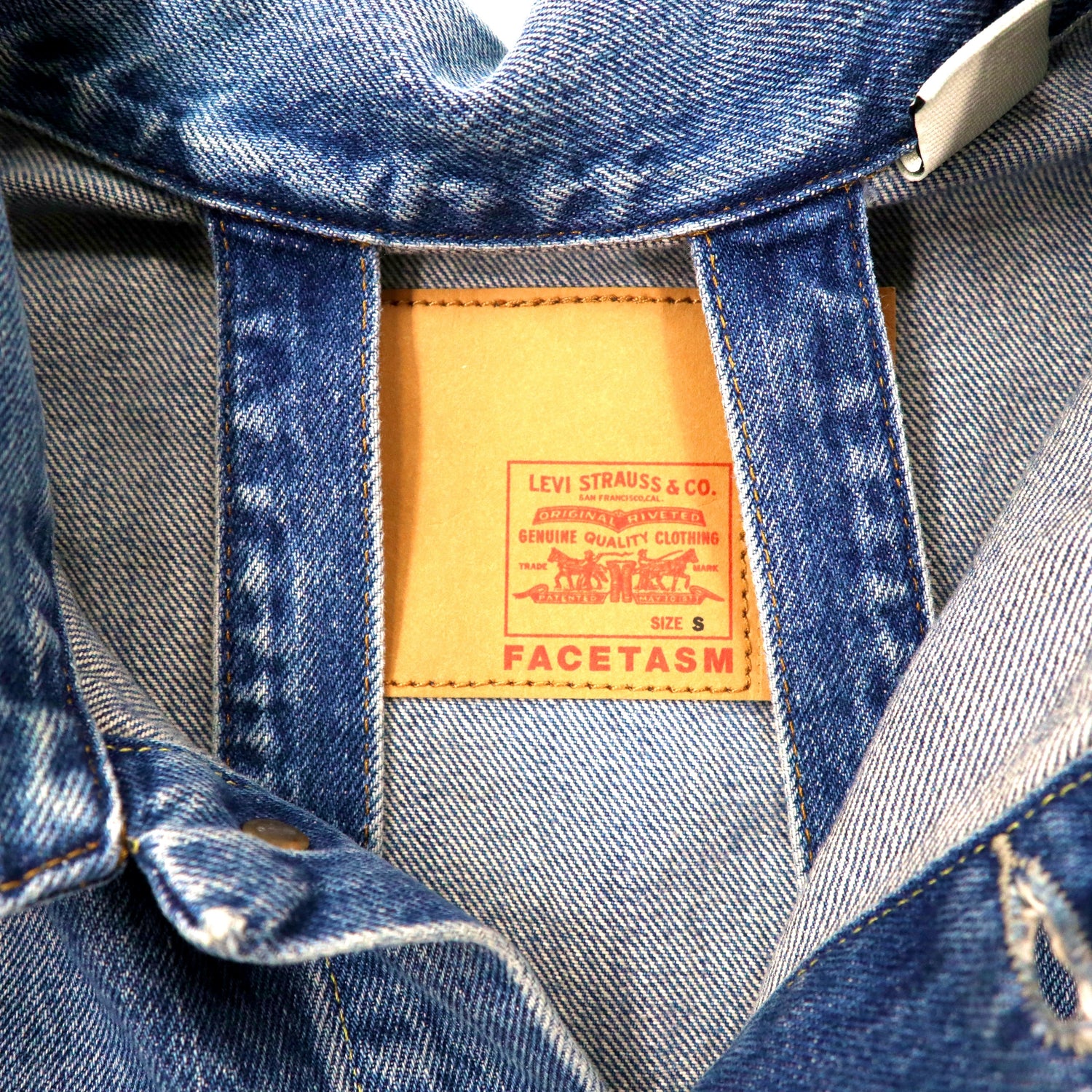 FaceTasm × Levi's Wide & Slim Tracker Denim Jacket S Blue & Slim