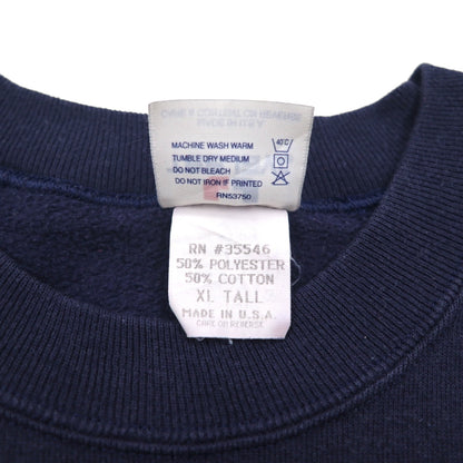 90s USA Vintage Sweatshirt 90年代 USA製 ブランク スウェット トレーナー XL ネイビー TEE JAYS