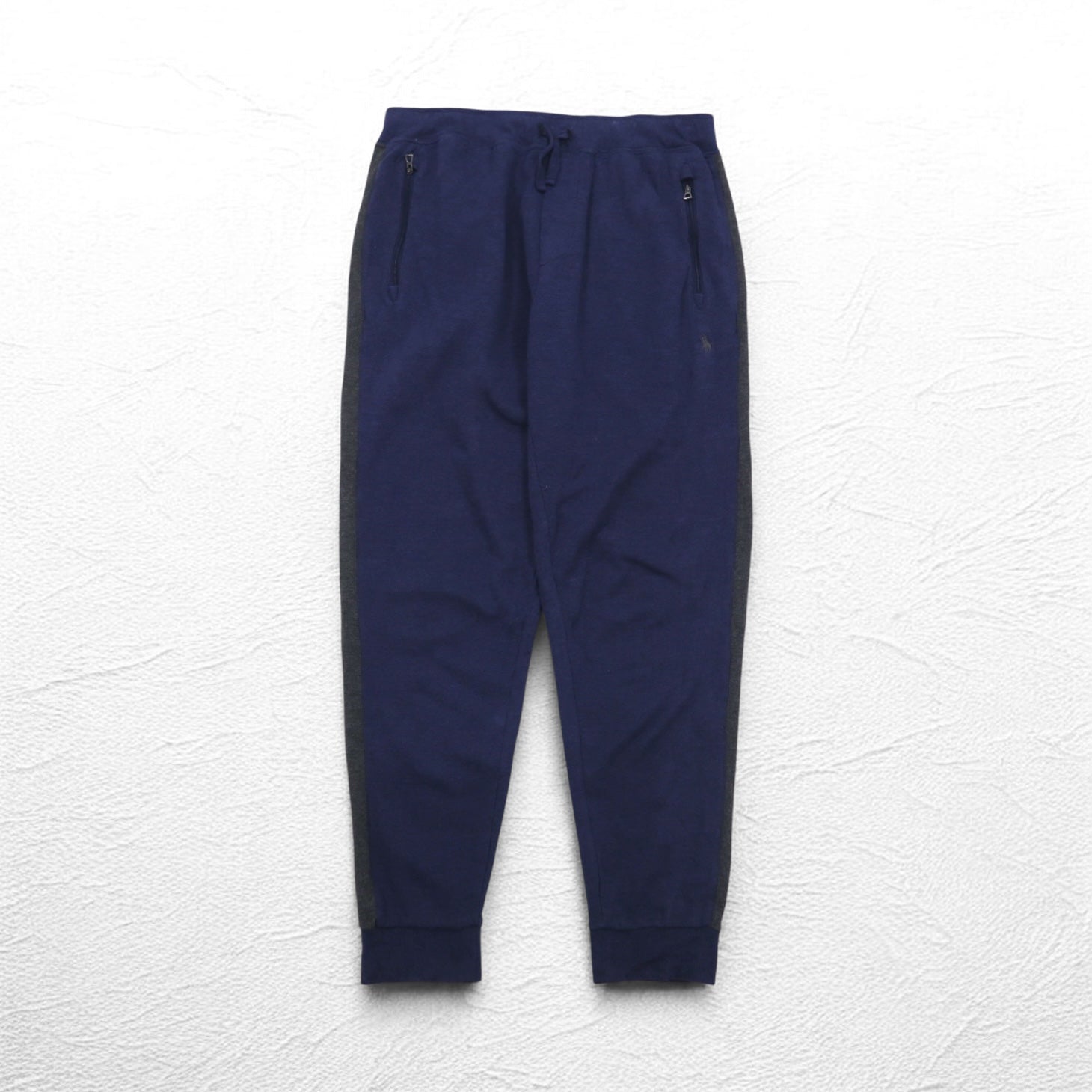 POLO RALPH LAUREN Jogger Pants Sweatpants M Navy Side Line Small Pony Embroidery