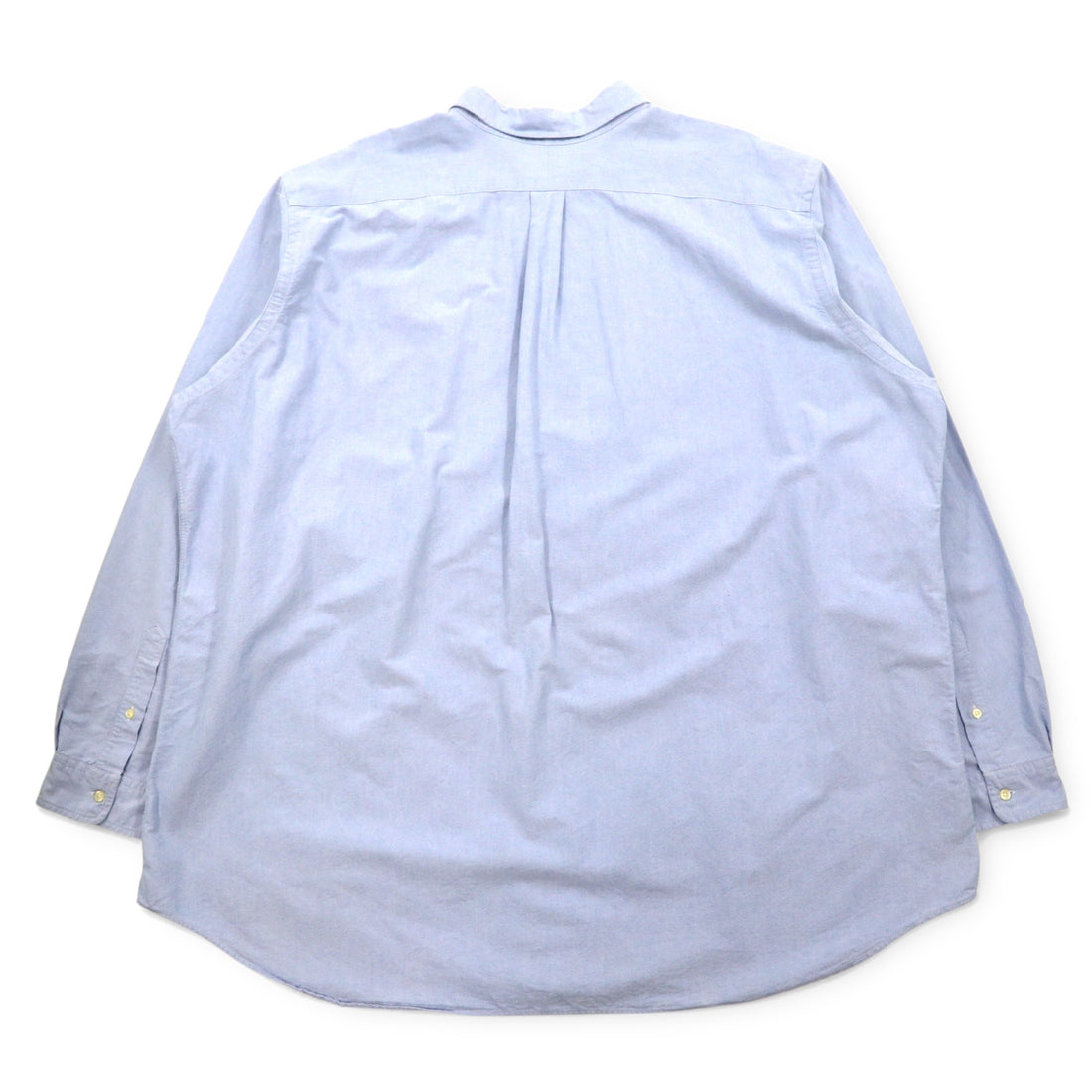 RALPH LAUREN Big Size Classic Fit Oxford Button Down Shirt 4XL Blue Cotton Small Pony Embroidery