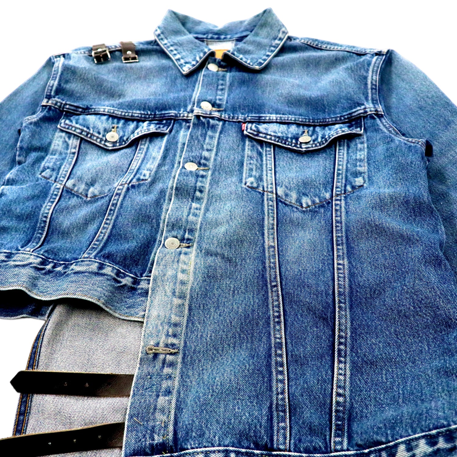 FaceTasm × Levi's Wide & Slim Tracker Denim Jacket S Blue & Slim 