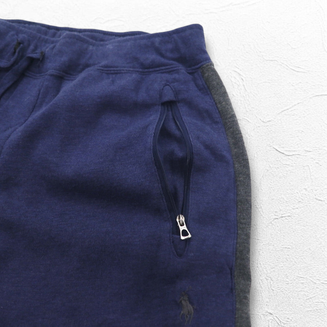 POLO RALPH LAUREN Jogger Pants Sweatpants M Navy Side Line Small Pony Embroidery