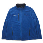 日本然リトテ-古着オンライン-Eddie Bauer フルジップ フリースジャケット XL ブルー ポリエステル SENECA US企業 ワンポイント 刺繍 EB200-Eddie Bauer Full Zip Fleece Jacket XL Blue Polyester SENECA US Company One Point Embroidery EB200