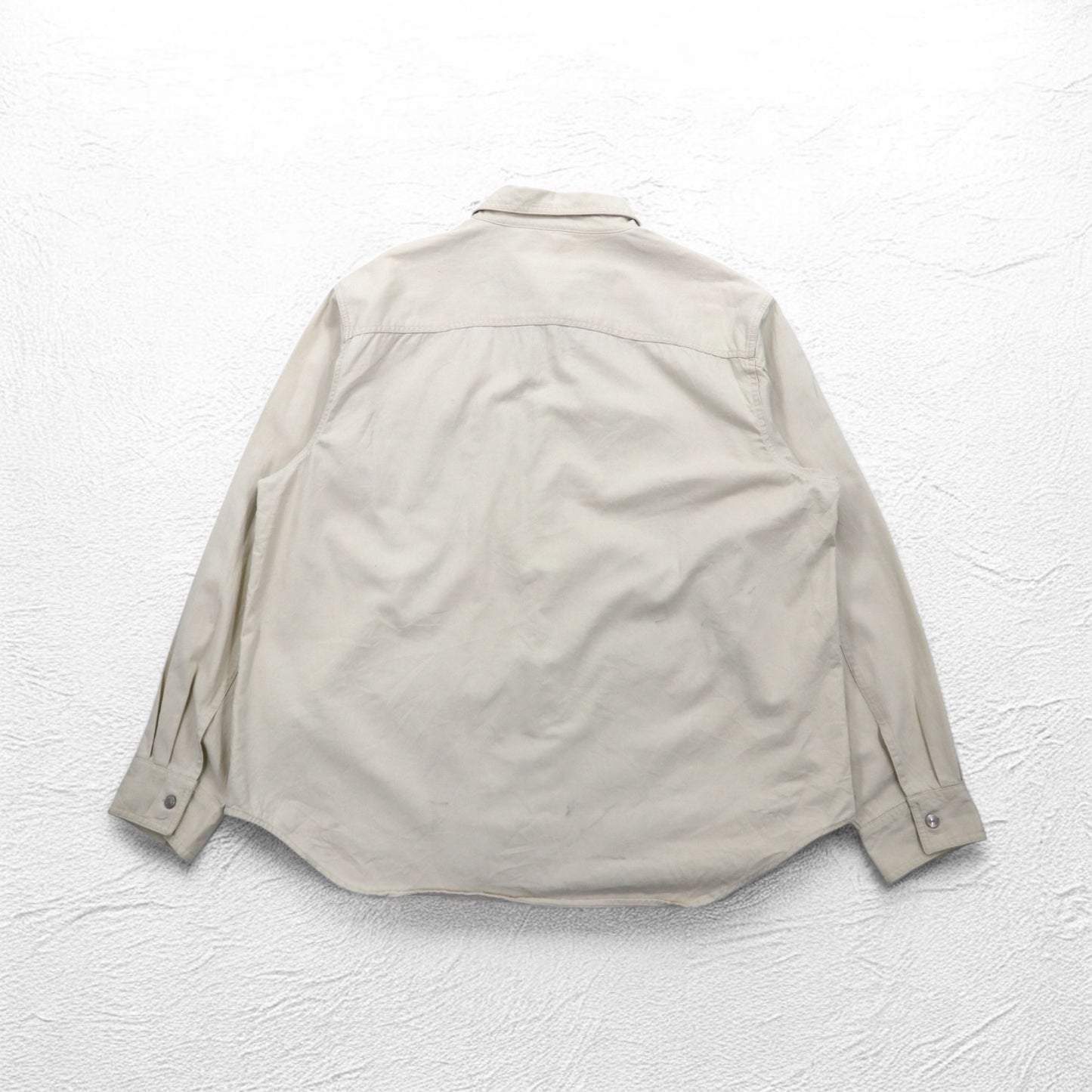 LEVI'S JEANS 00年代 チノ ワークシャツ 2XL ベージュ コットン メタルボタン ビッグサイズ