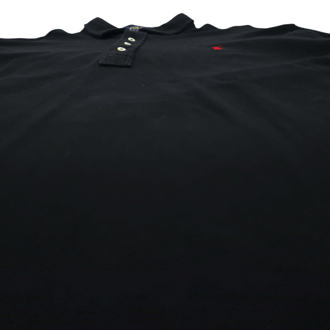 Polo Ralph Lauren Oversized Long Sleeve Rugby Shirt, Size 2XL, Black, Pique, Small Pony Embroidery