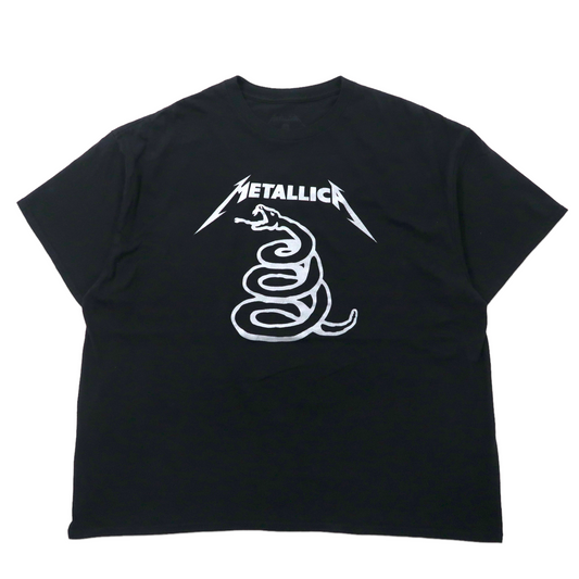 日本然リトテ-古着オンライン-METALLICA メタリカ バンドTシャツ 2X ブラック コットン ビッグサイズ-