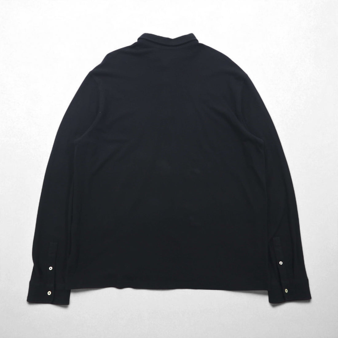 Polo Ralph Lauren Oversized Long Sleeve Rugby Shirt, Size 2XL, Black, Pique, Small Pony Embroidery