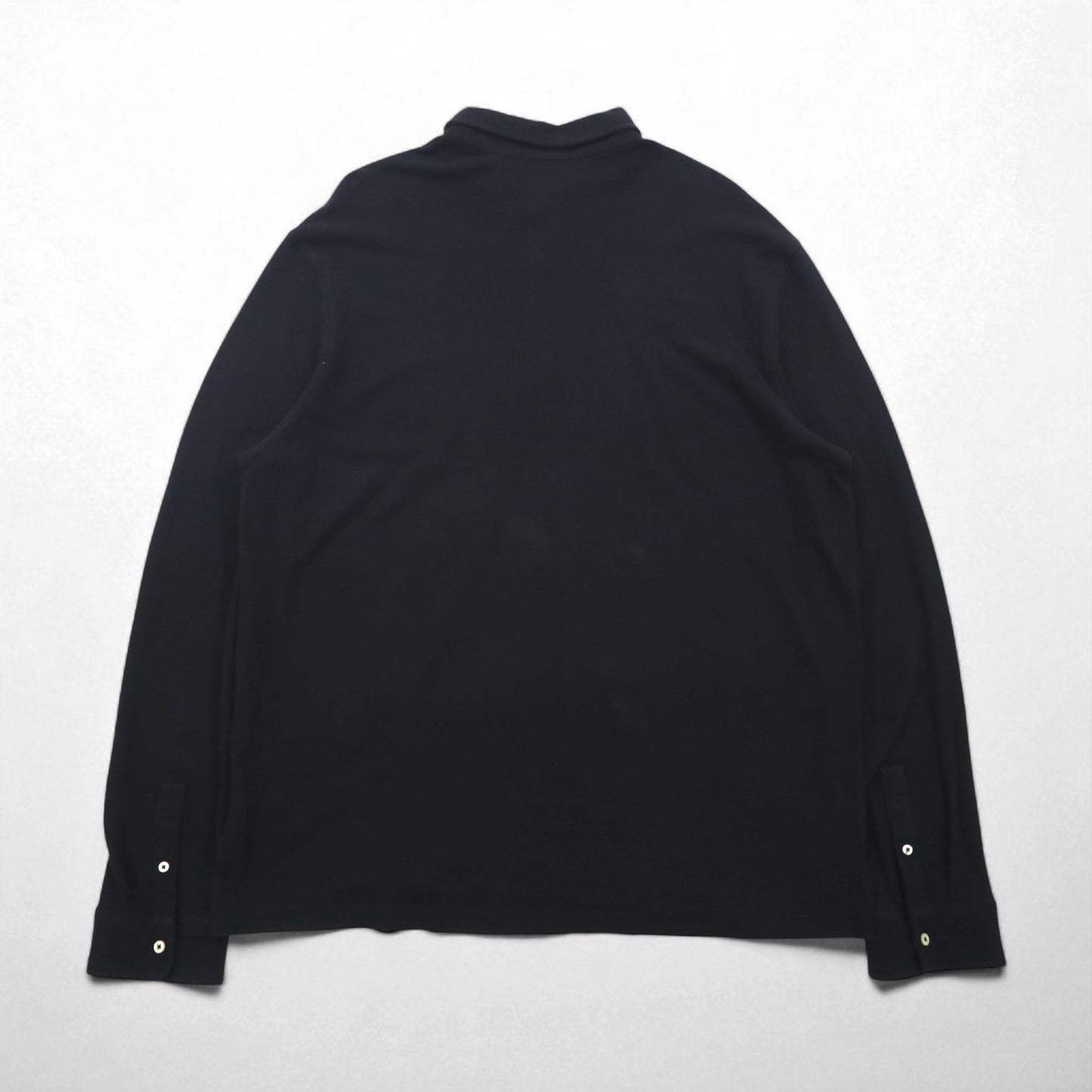 Polo Ralph Lauren Oversized Long Sleeve Rugby Shirt, Size 2XL, Black, Pique, Small Pony Embroidery