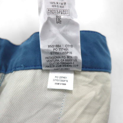 patagonia オーガニックコットン オールウェア ショートパンツ ハーフパンツ L ブルー 57726