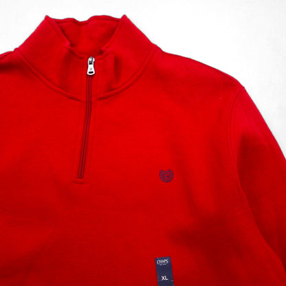 CHAPS RALPH LAUREN ハーフジップ スウェット トレーナー XL レッド THE EVERYDAY FLEECE 未使用品