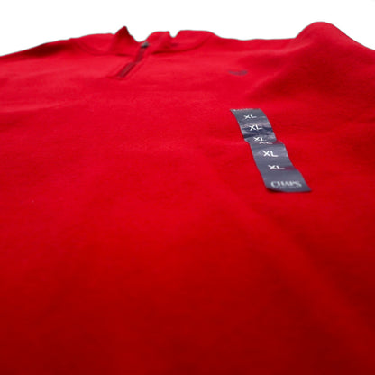 CHAPS RALPH LAUREN ハーフジップ スウェット トレーナー XL レッド THE EVERYDAY FLEECE 未使用品