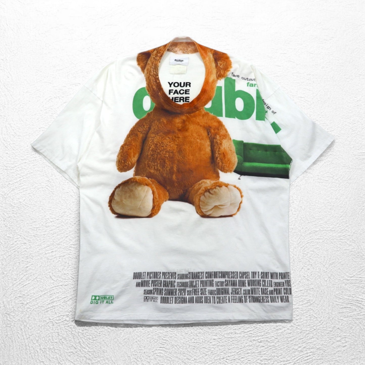 doublet YOUR FACE HERE T-shirt FREE White TED CAPSULETOY COMPRESSED