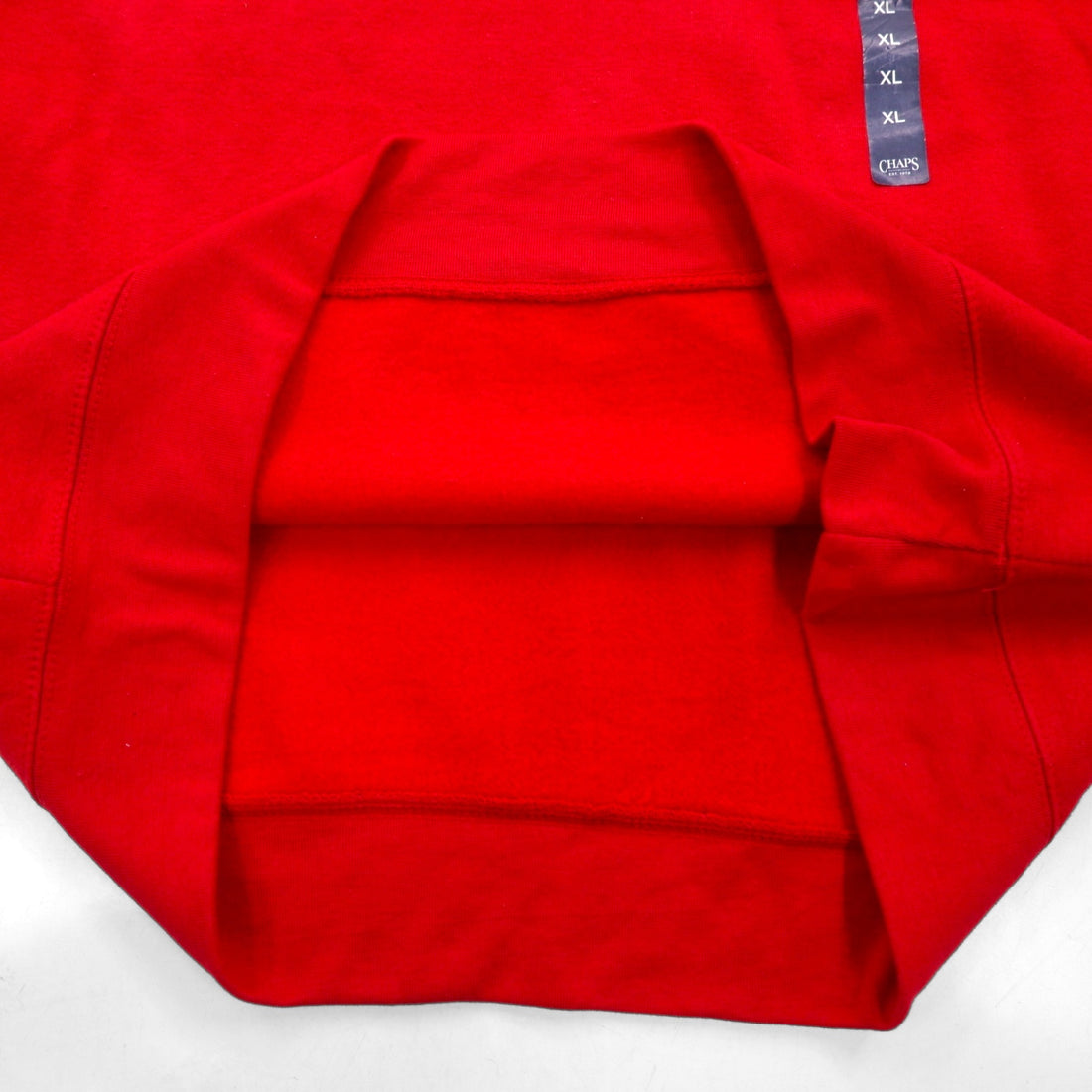 CHAPS RALPH LAUREN Half-Zip Sweatshirt, XL, Red, "THE EVERYDAY FLEECE," Unused