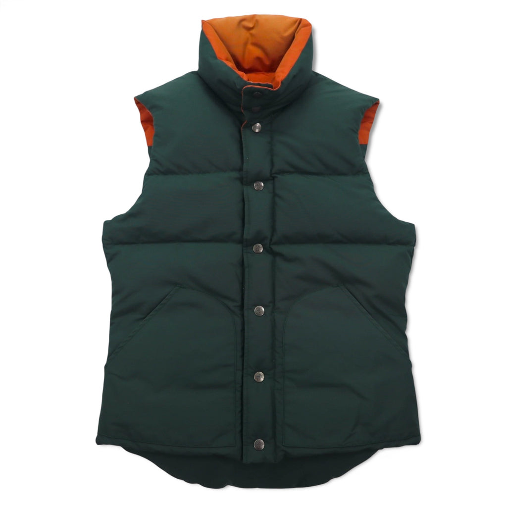 MT RAINIER DESIGN 60/40 Cross Reversible Western Down Vest S Green Cotton Nylon 700012476