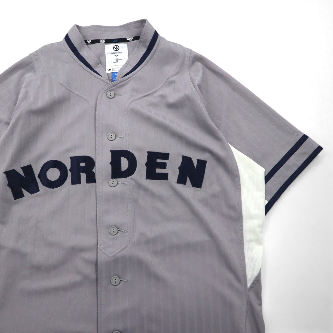adidas originals × KZK ( Kazuki Kuraishi 倉石一樹 ) ObyO ベースボールシャツ XL グレー ポリエステル NORDEN O17334