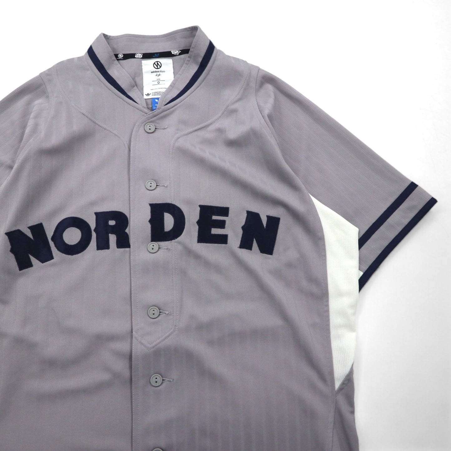 adidas originals × KZK ( Kazuki Kuraishi 倉石一樹 ) ObyO ベースボールシャツ XL グレー ポリエステル NORDEN O17334