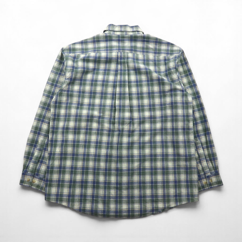 LLBean Sunwash Canvas Flannel Shirt, Size L, Check, Traditional Fit, 286410, Unused