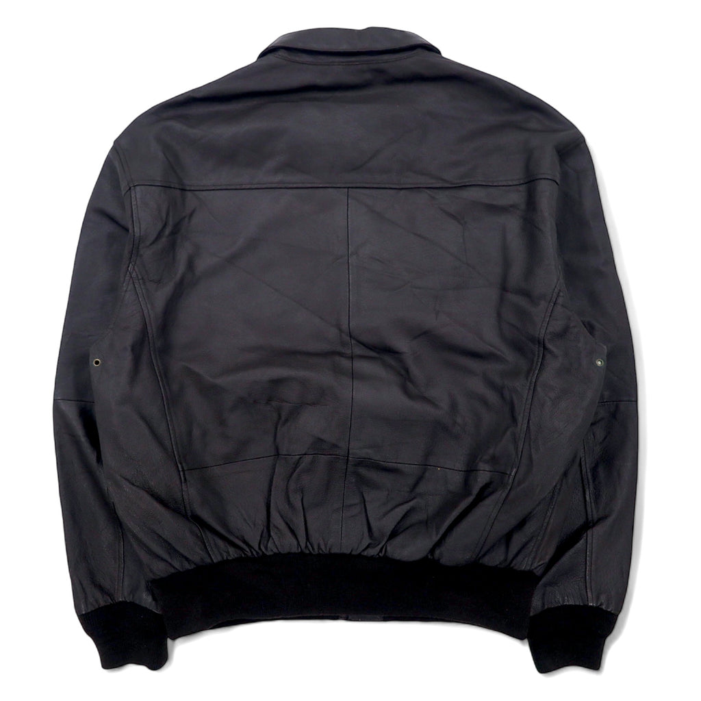 AIRBORNE Leather A-2 Flight Jacket L Brown Stars and Stripes