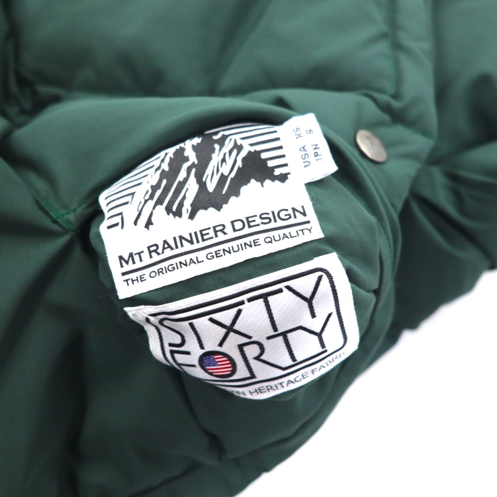 MT RAINIER DESIGN 60/40 Cross Reversible Western Down Vest S Green Cotton Nylon 700012476
