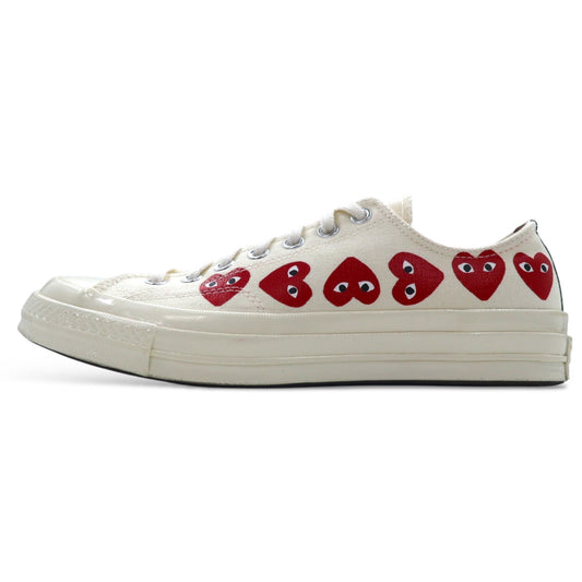 PLAY COMME des GARCONS × CONVERSE CT70 スニーカー 27cm ホワイト Chuck Taylor 70 チャックテイラー Multi Heart マルチハート 162975C