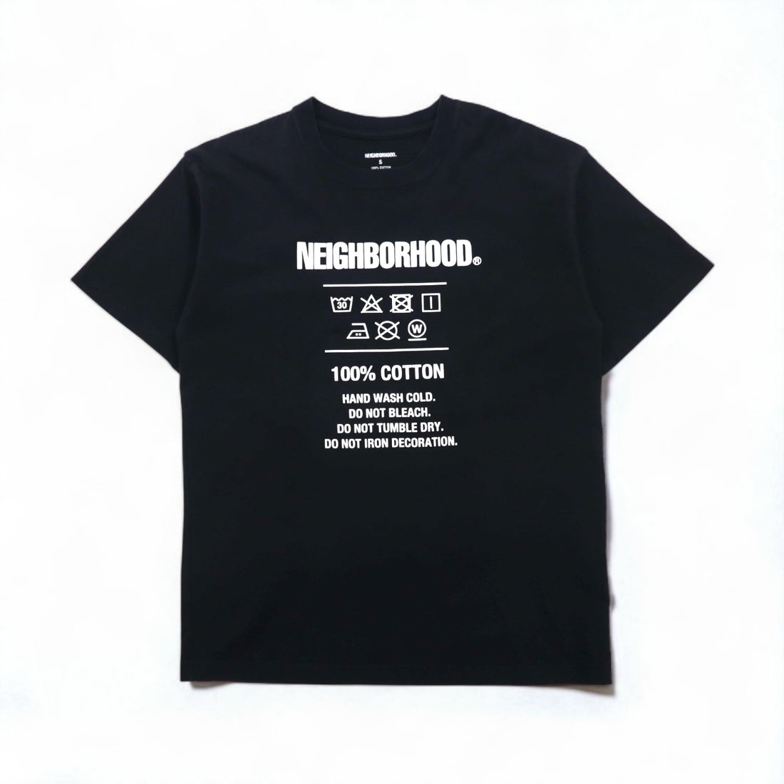 NEIGHBORHOOD QC/C-TEE.SS Tシャツ S ブラック コットン 212PCNH-ST07 日本製