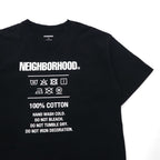 NEIGHBORHOOD QC/C-TEE.SS Tシャツ S ブラック コットン 212PCNH-ST07 日本製