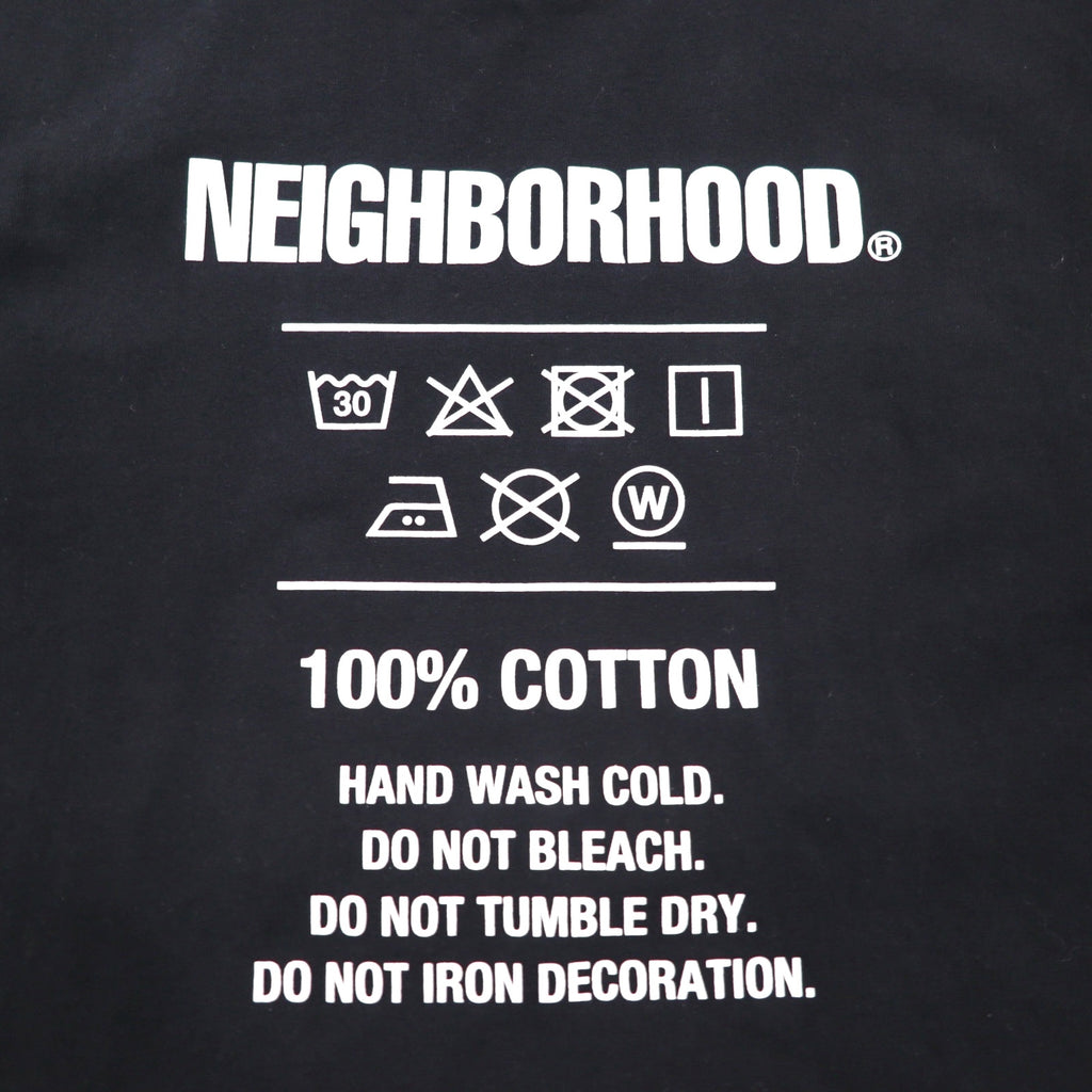 NEIGHBORHOOD QC/C-TEE.SS Tシャツ S ブラック コットン 212PCNH-ST07 日本製
