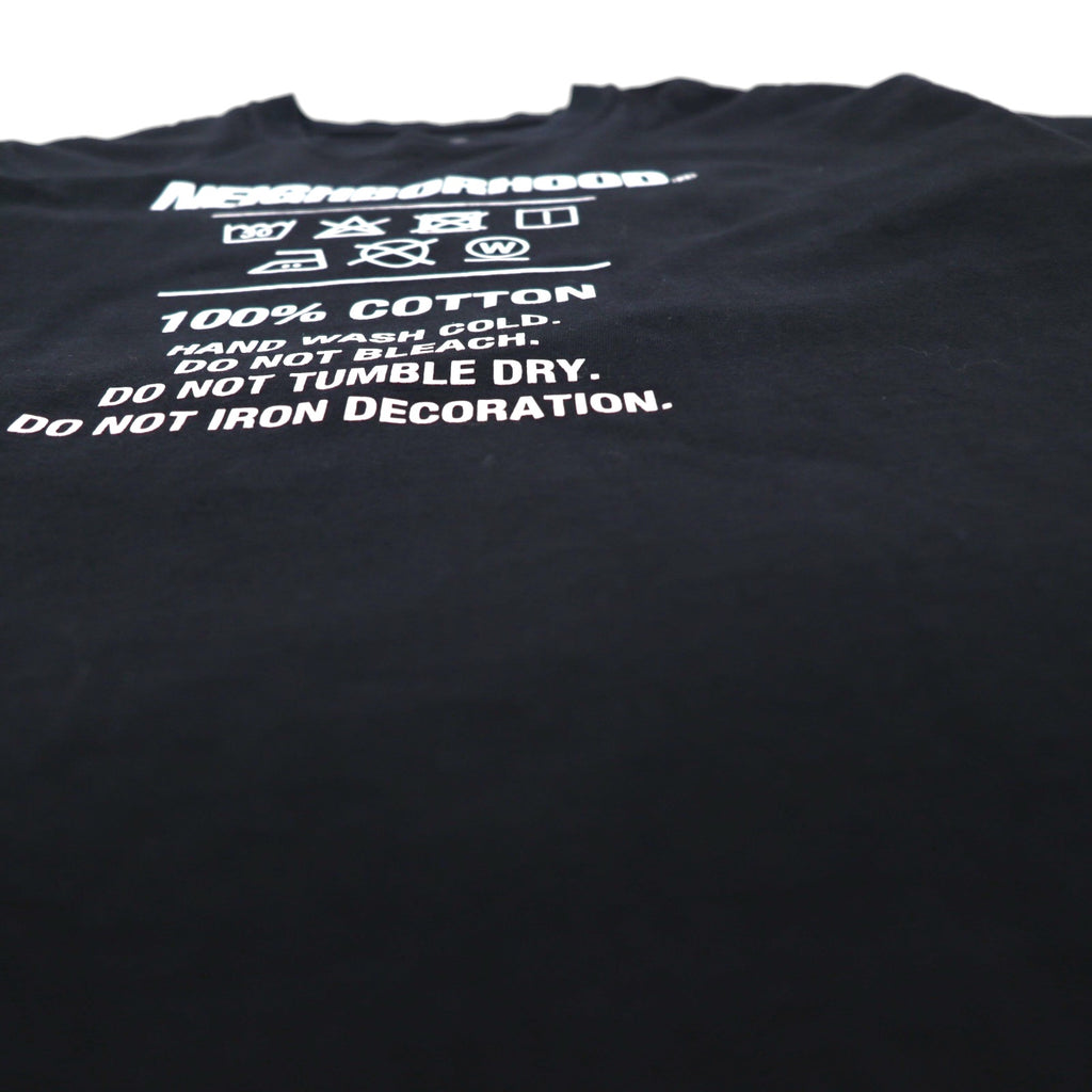 NEIGHBORHOOD QC/C-TEE.SS Tシャツ S ブラック コットン 212PCNH-ST07 日本製