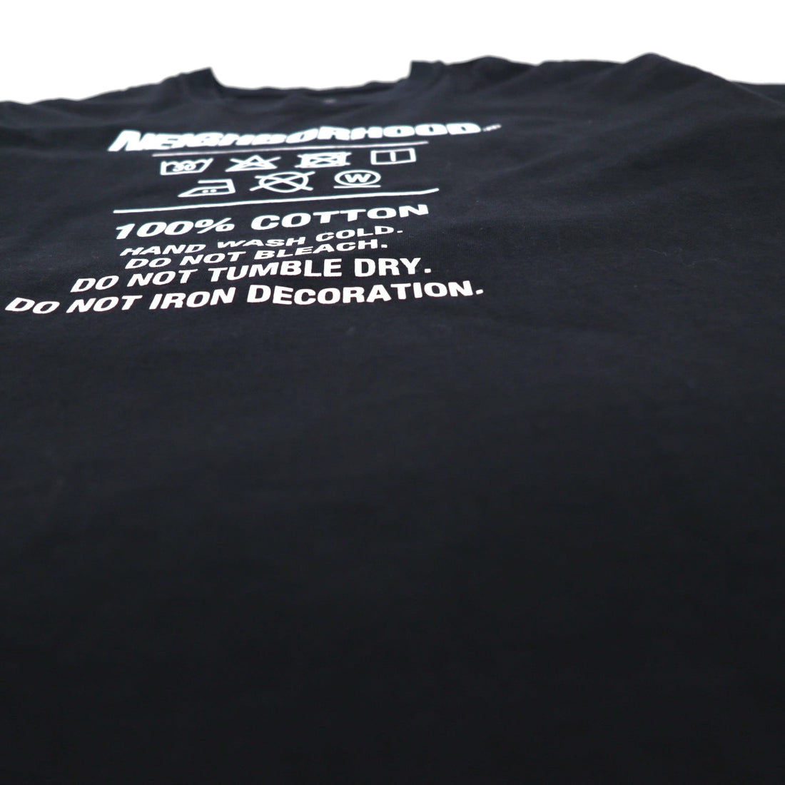 NEIGHBORHOOD QC/C-TEE.SS Tシャツ S ブラック コットン 212PCNH-ST07 日本製