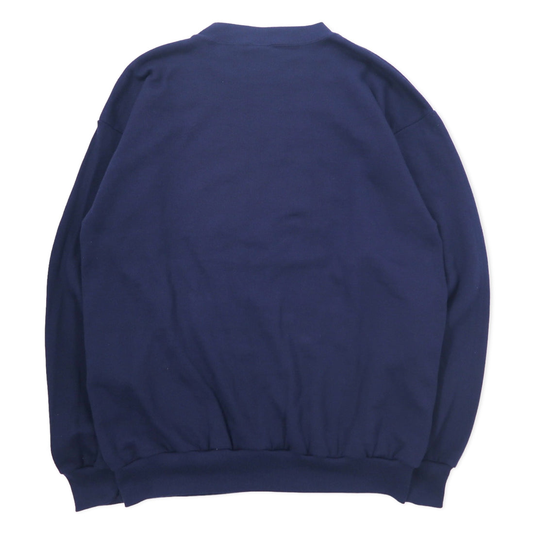 COTTON GROVE USA made 90s college print sweatshirt L Navy Cotton WISCONSIN