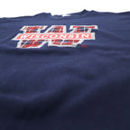 COTTON GROVE USA製 90年代 カレッジ プリント スウェット L ネイビー コットン WISCONSIN