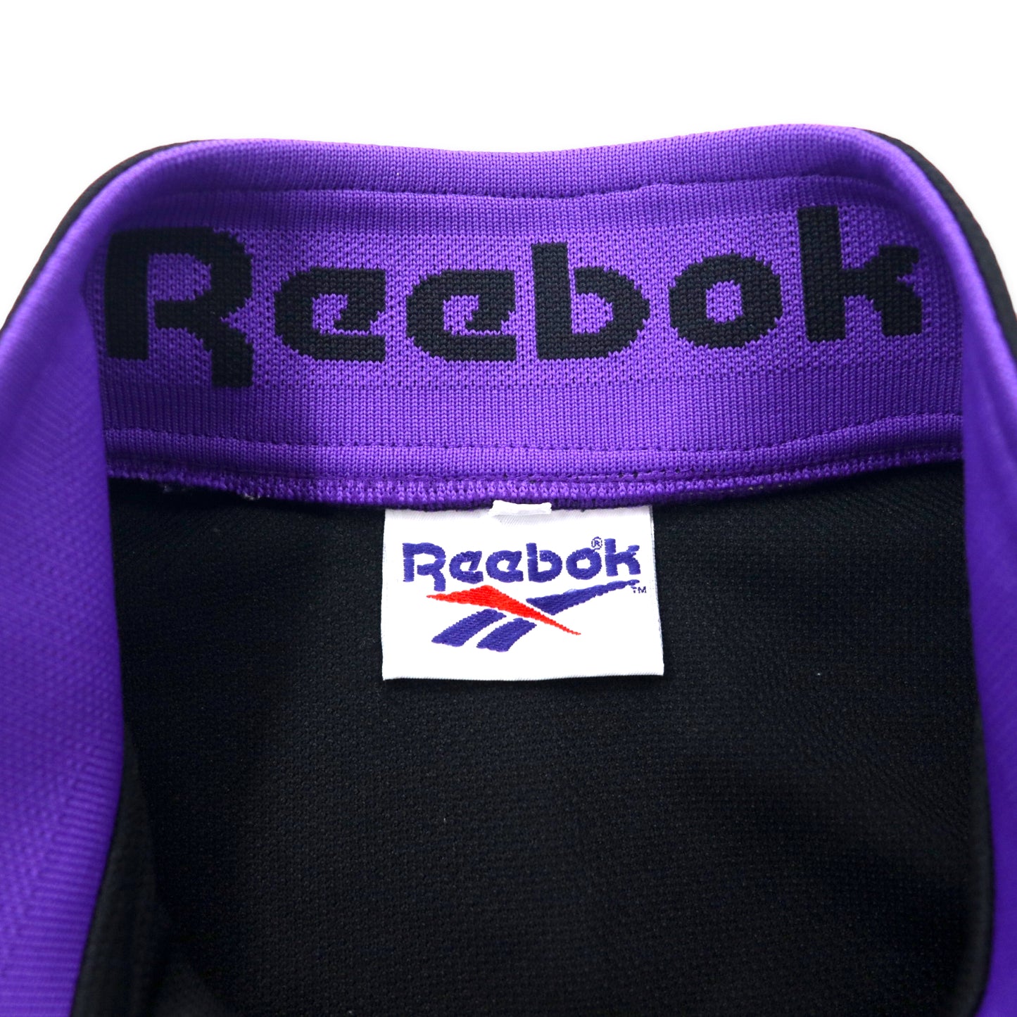 Reebok 90年代 トラックジャケット ジャージ L ブラック ポリエステル ベクターロゴ