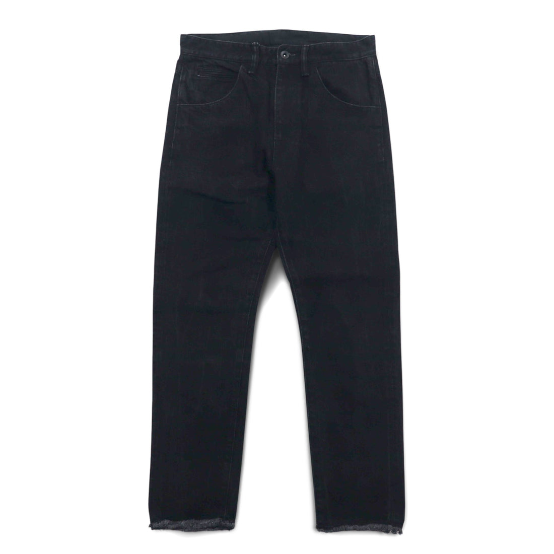 bukht Cut-off Denim Pants S Black BASIC 5P SLIM DENIM PANTS B-M31806 Made in Japan