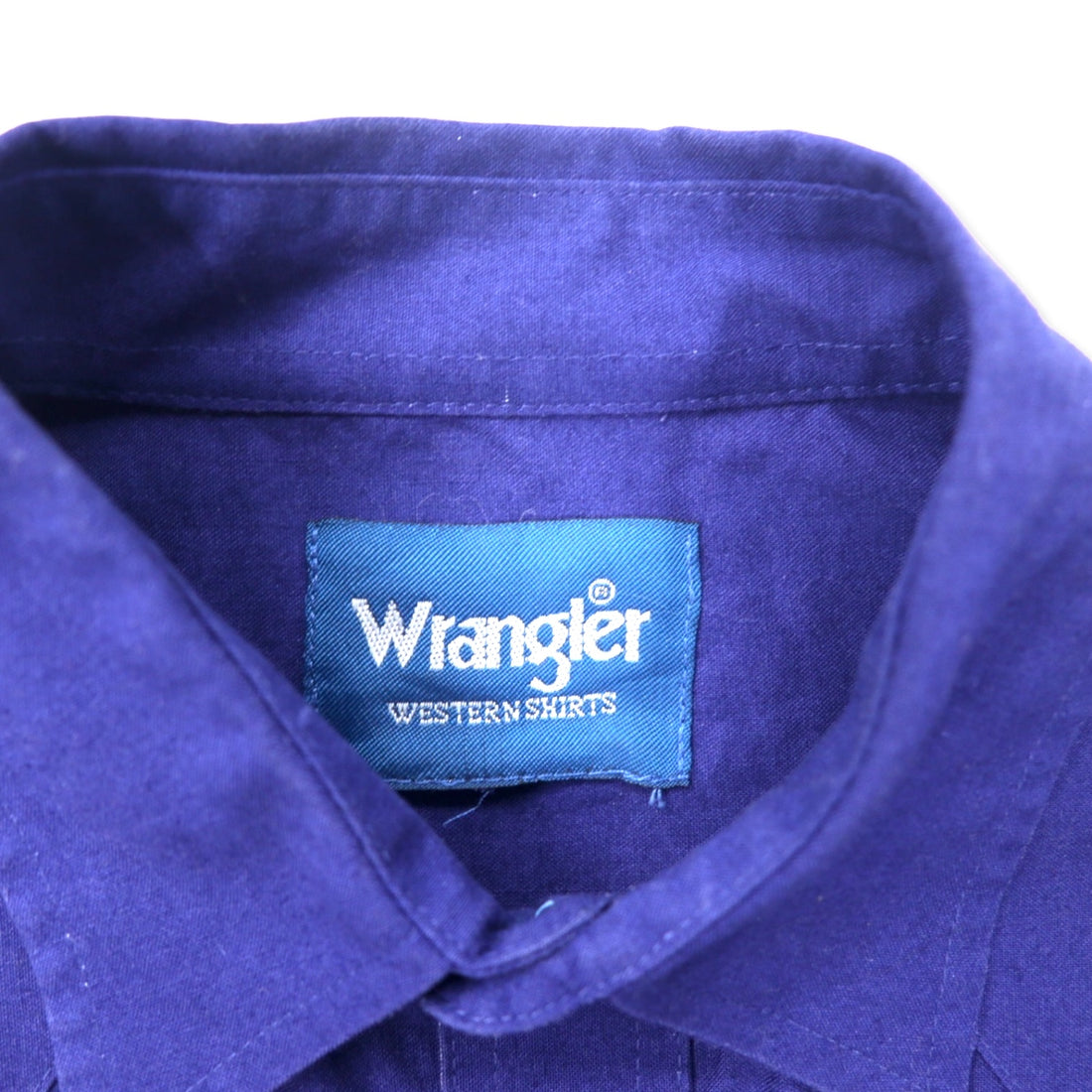 Wrangler 80s Western Shirt, Large, Blue, Cotton, Chimayo, Cowboy