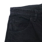 bukht カットオフ デニムパンツ S ブラック BASIC 5P SLIM DENIM PANTS B-M31806 日本製