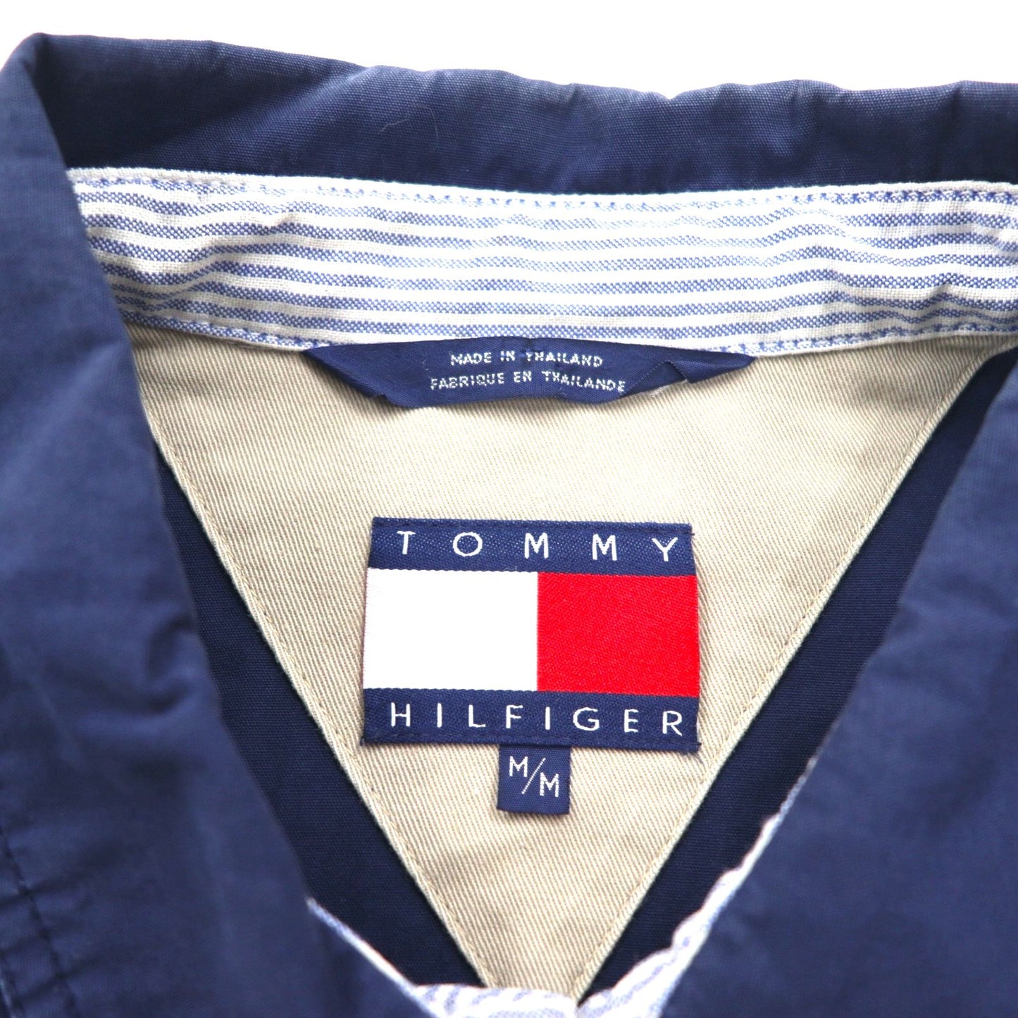 TOMMY HILFIGER 90年代 フラッグロゴ スウィングトップ L ネイビー コットン