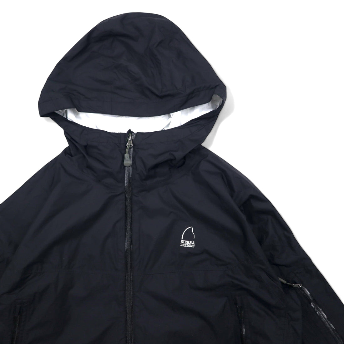 SIERRA DESIGNS Hurricane Jacket Mountain Parka XL Black Nylon Waterproof HURRICANE RAIN JACKET