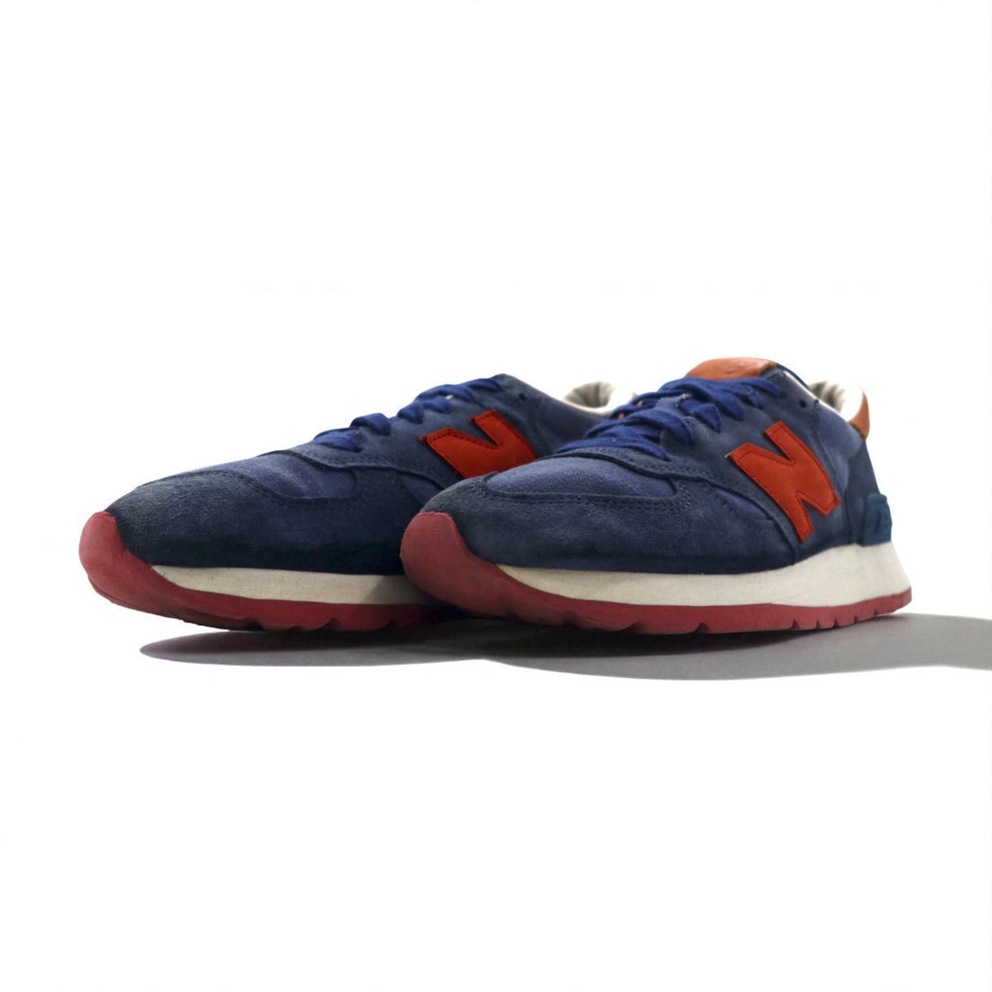 new balance USA製 M990DSA スエード スニーカー 26.5cm ネイビー ホーウィンレザー vibramソール