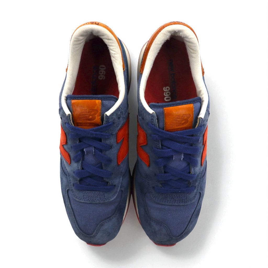 new balance USA製 M990DSA スエード スニーカー 26.5cm ネイビー ホーウィンレザー vibramソール