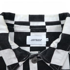 JOYRICH フラッグチェック デニム トラッカージャケット L ホワイト ブラック コットン