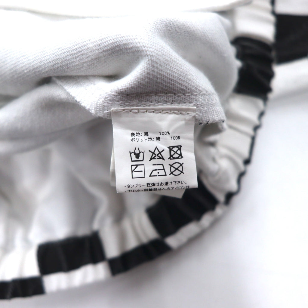 JOYRICH フラッグチェック デニム トラッカージャケット L ホワイト ブラック コットン