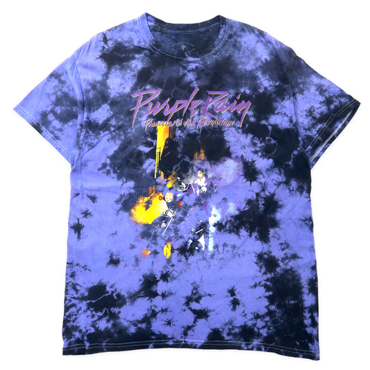 日本然リトテ-古着オンライン-THE PRINCE プリンス バンドTシャツ L タイダイ ブラック パープル コットン PURPLE PAIN-The Prince Prince Band T-Shirt L Tie Dye Black Purple Cotton Purple Pain