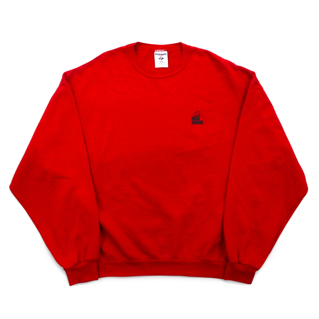 JERZEES Big Size Crew Neck Sweatshirt XL Red Cotton BIG BEAR Made in Mexico