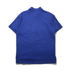 Burberry's USA-made jacquard polo shirt, size M, blue cotton, with one-point logo embroidery.