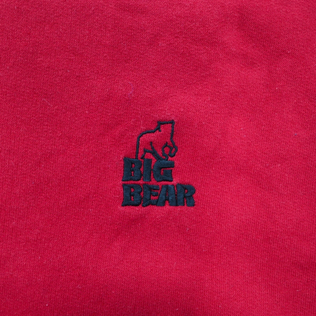 JERZEES Big Size Crew Neck Sweatshirt XL Red Cotton BIG BEAR Made in Mexico